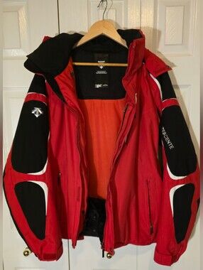 Descente AIRDRIVE Insulated Ski Jacket Men's L Red Waterproof Alpine Snow Coat